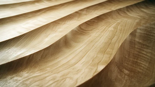 Gentle wooden waves rolling across a sculpted surface.