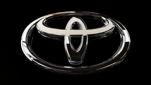 Highly reflective chrome automotive emblem with elliptical geometry