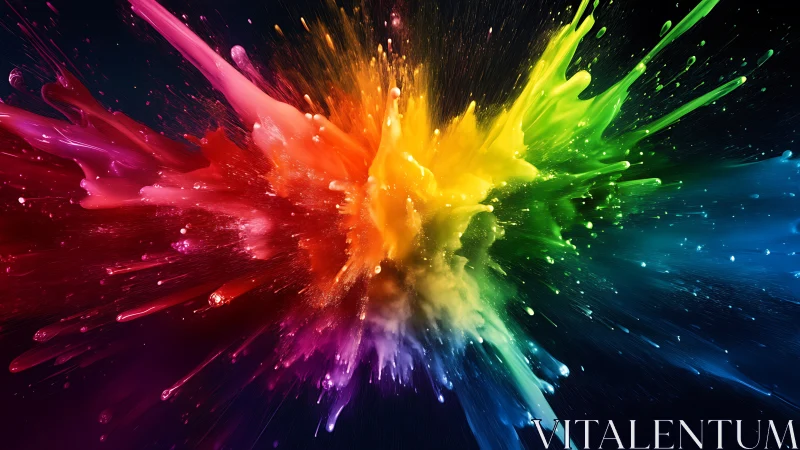 Radial spectrum of multicolor liquid splashes is displayed