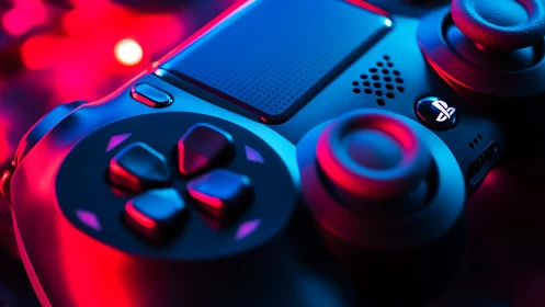 Neon-Soaked Gaming Throne Glows in Electric Crimson.