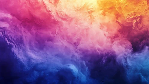 Chromatic cloudscape forms a radiant multi-hued gradient field
