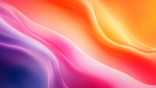 Glowing color waves drift softly in a warm abstract glow
