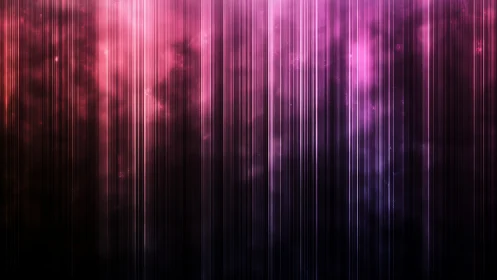 Vertical magenta and violet light streaks form a dense field