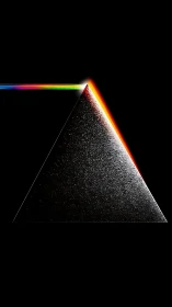 Prism of night splitting one quiet beam into color.