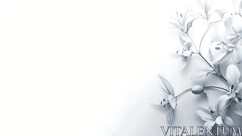 Monochromatic Dendrobium Orchids with Gradient Atmospheric Depth