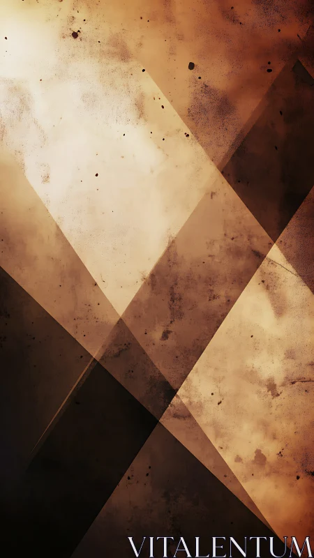 Intersecting sepia beams cut through textured grunge haze