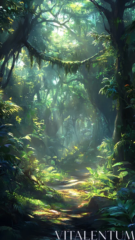 Emerald Cathedral: Light Pierces the Verdant Canopy.