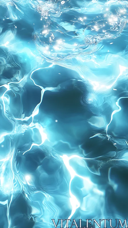 Liquid skylight ripples sketch bright constellations underwater