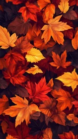Glowing autumn leaves bringing cozy seasonal warmth.