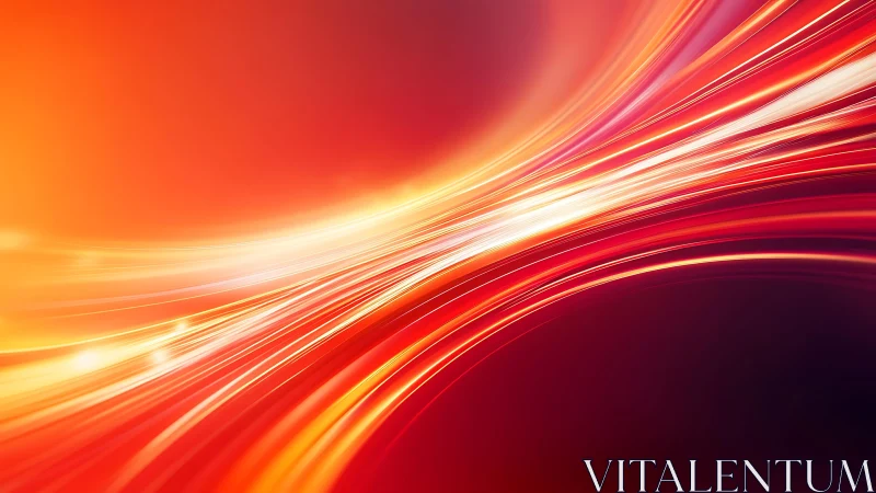 Vivid abstract light streaks in orange and red digital art style.