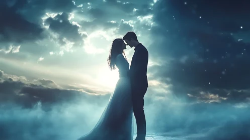 Two Hearts Meet Beneath the Clouds.