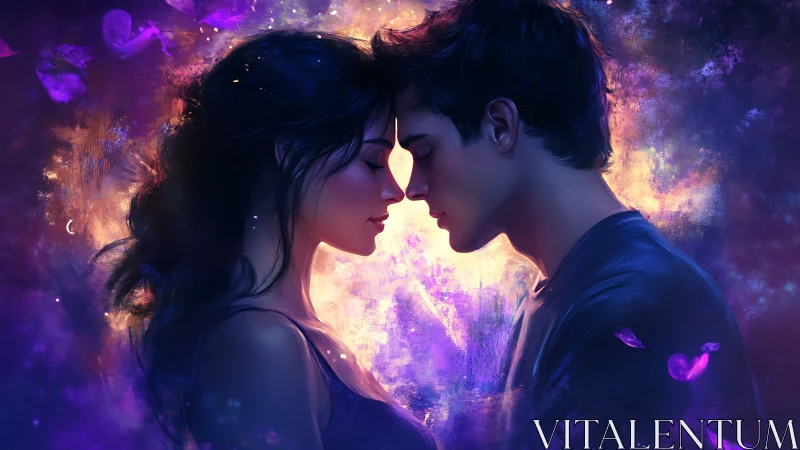 Two Souls Connected in Cosmic Light and Tender Devotion