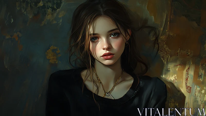 Soft-lit gaze keeps quiet secrets in painterly dusk tones