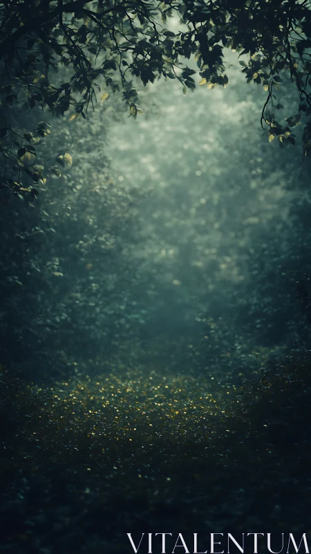 Enchanted Forest Threshold Where Daylight Surrenders to Shadow