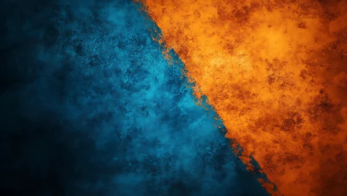 Fire meets ocean in a softly textured color collision.