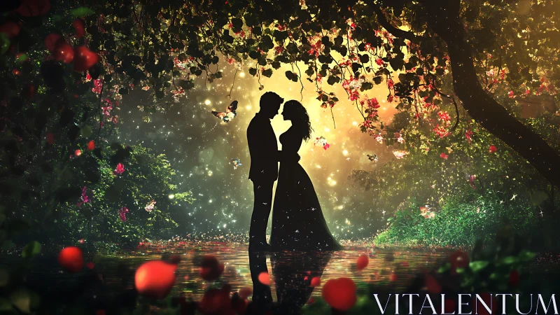 Two Hearts Meet in an Enchanted Garden