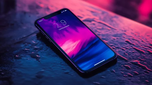 Neon Aurora Pulses Through Glass: Digital Heartbeat Captured.