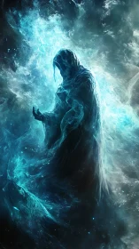 Spectral Void Conjurer in Luminous Ethereal Shroud.