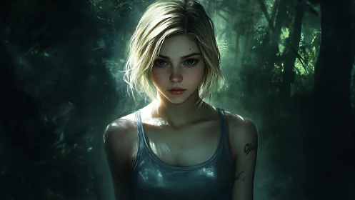 Soft light in the forest: a quiet portrait of resolve.