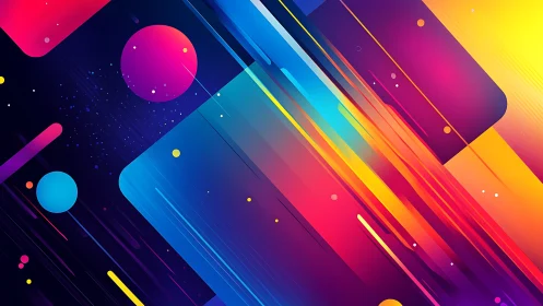 Neon geometric gradients with dynamic diagonal motion flow.