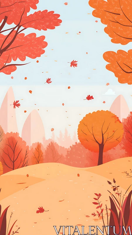 Autumn's Golden Embrace: A Peaceful Fall Landscape.