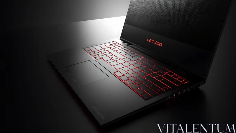 Red keys ignite this sleek LETXOO laptop in cinematic glow