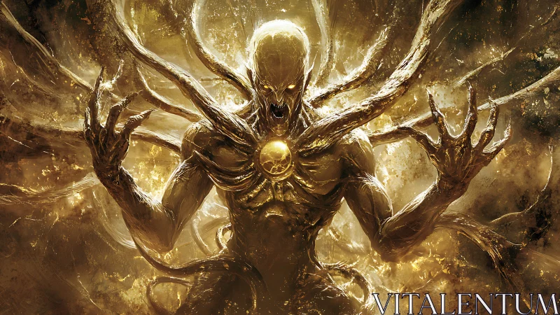 Luminescent voidborn entity with branching tendrillar corona.