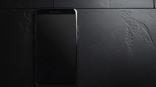 Midnight smartphone waits like a dormant digital monolith