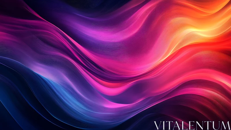 Glowing flowing ribbons of color inviting a dreamy escape.