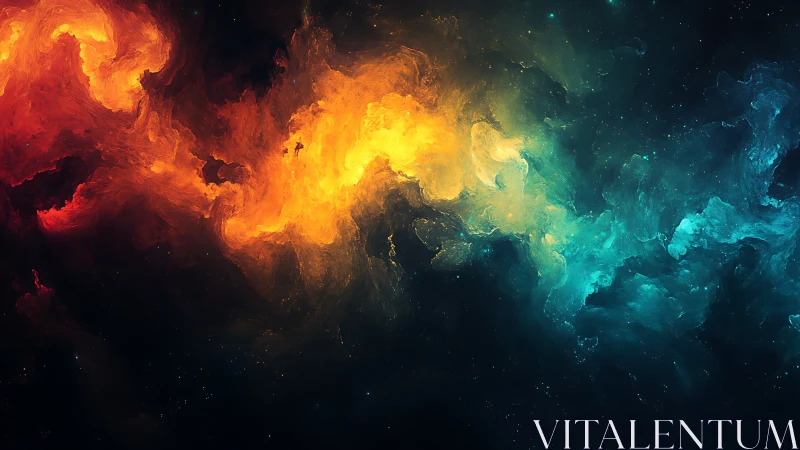 Tri-chromatic nebula stream forms a luminous cosmic corridor