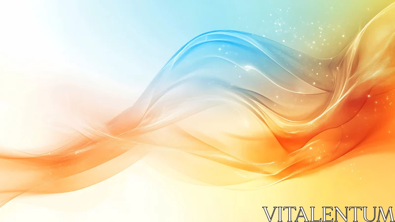 Sunlit waves of color drifting through a gentle sky.