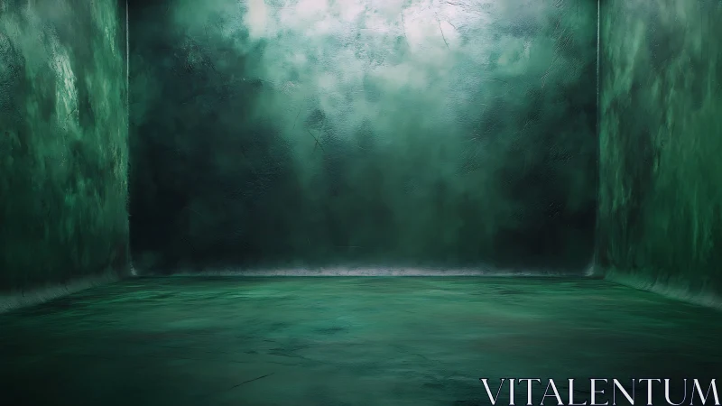 Emerald echo chamber with moody textured green horizons.