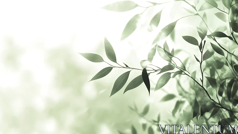 Translucent botanical silhouettes in high-key tonal diffusion.