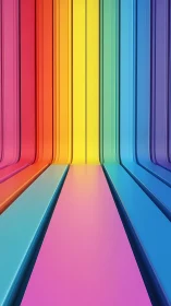 Chromatic highway pours straight into a radiant rainbow gate