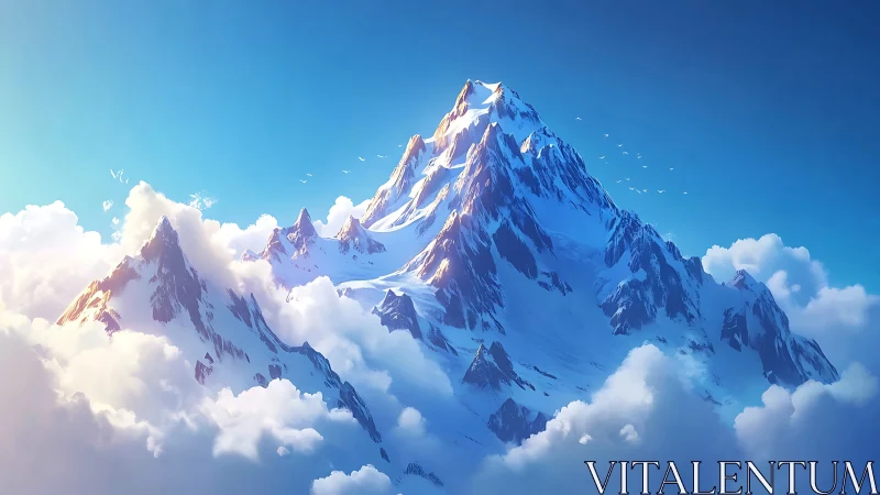 Aerial stratocumulus framing luminant alpine ridge geometry.