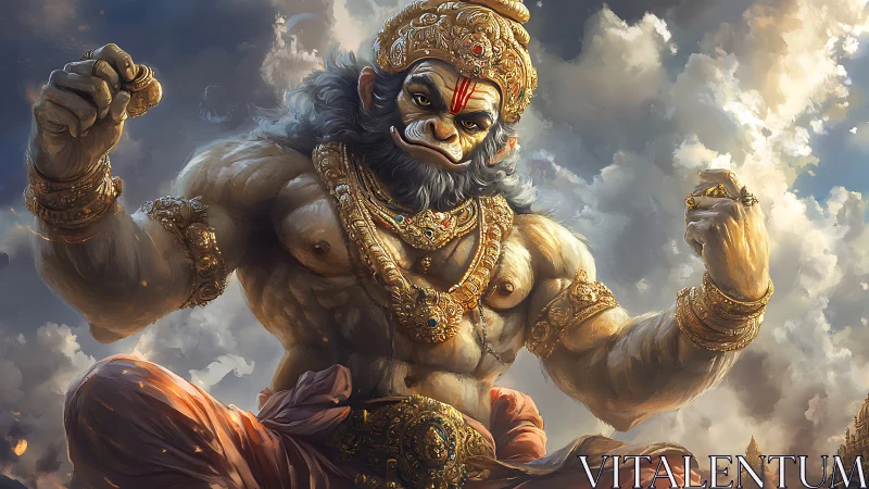 Mythic humanoid figure rendered with detailed musculature