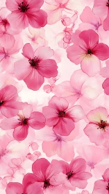 Pink Cosmos Flowers Dance Across Soft Botanical Canvas