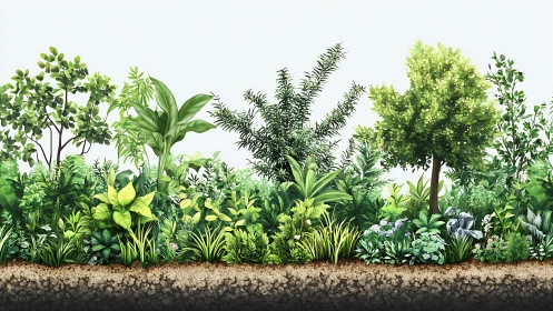 Garden Cross-Section Illustration. Biodiversity Underground.