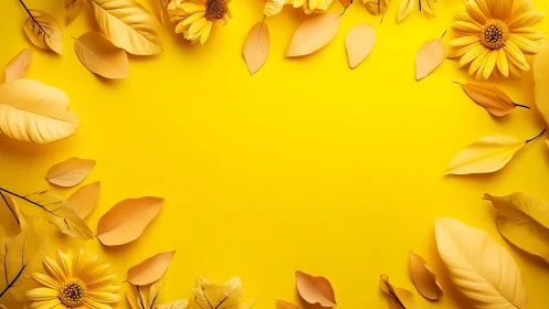 Sunlit petals and leaves frame a golden yellow daydream.