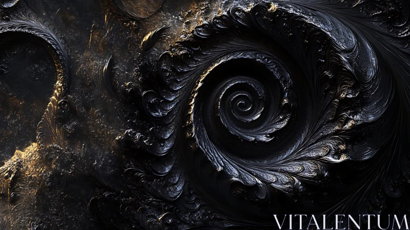 Midnight spiral forges baroque galaxies from liquid metal