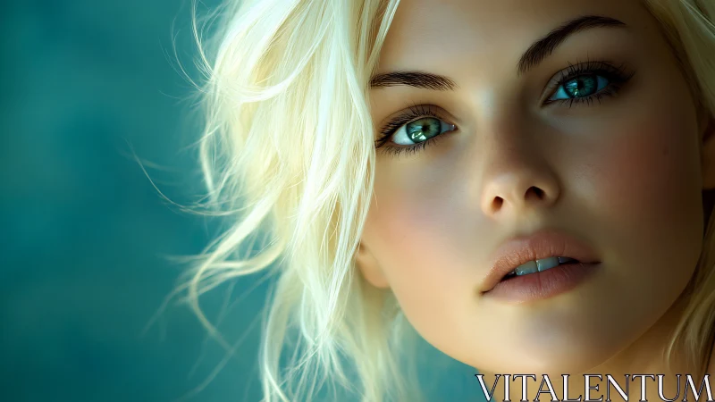 High-resolution digital portrait with teal ocular reflections.