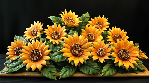 Stunning Sunflower Arrangement Bursting with Golden Warmth
