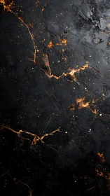 Dark fractured surface with glowing orange fissure patterns.