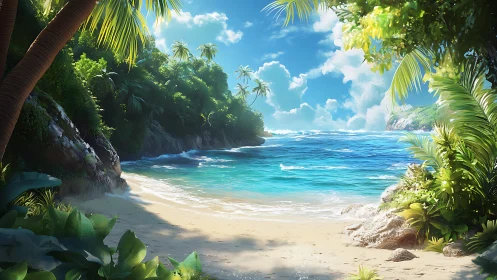 Secluded Tropical Paradise Beach Cove.