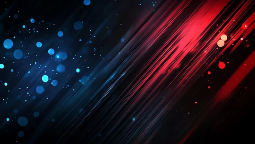Abstract digital background with blue and red diagonal streaks.