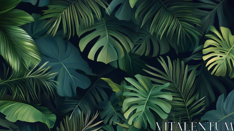 Jungle leaves whisper softly across a midnight canvas