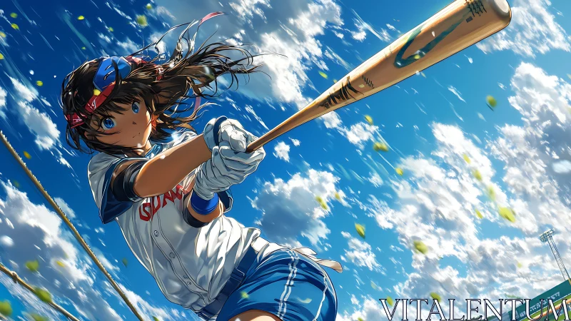 Sky-slicing swing sends anime slugger soaring through clouds