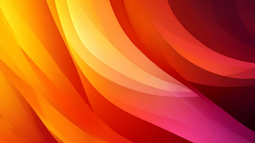Vibrant orange and red abstract gradient wave background.