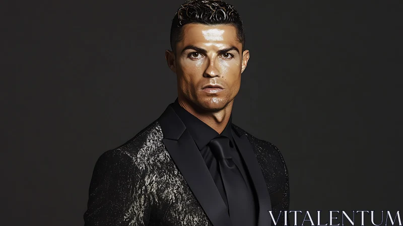 Sharp suited male portrait under dramatic studio lighting.