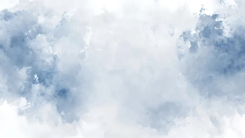 Aqueous diffusion field with layered blue-gray cloudforms.